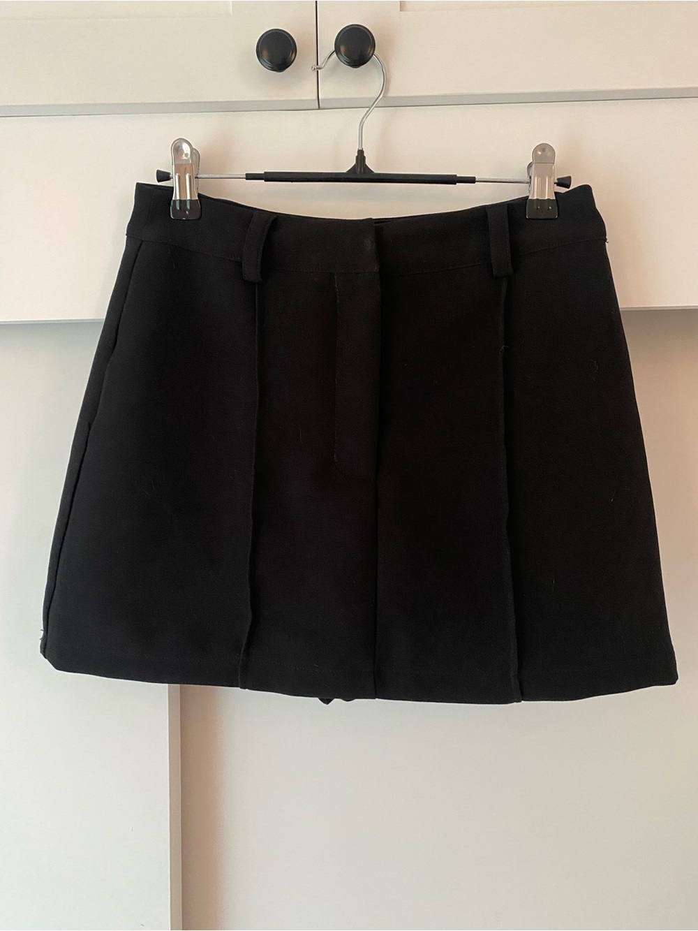 DIISH Black Mini Skirt with Belt Loops